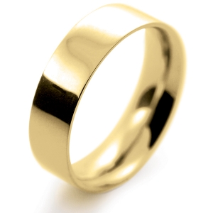 Flat Court Medium - 6mm (FCSM6-Y) Yellow Gold Wedding Ring